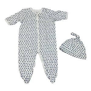 Roller Rabbit Hearts Sleeper And Hat